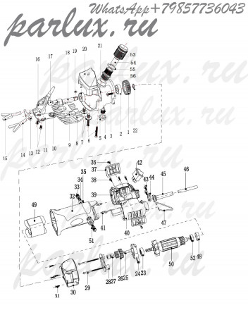 Комплект головы в сборе для машинок Takumi 400, Berger F7, GTS-2012, 2019, 2025