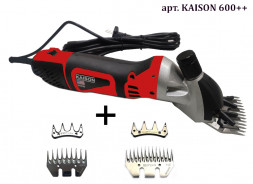 Машинка для стрижки овец и баранов Kaison 600 W / 6 скоростей +  2 ножа для сложной стрижки ( 9 и 13 зубцов), красная